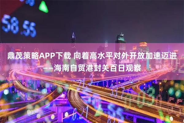 鼎茂策略APP下载 向着高水平对外开放加速迈进——海南自贸港封关百日观察